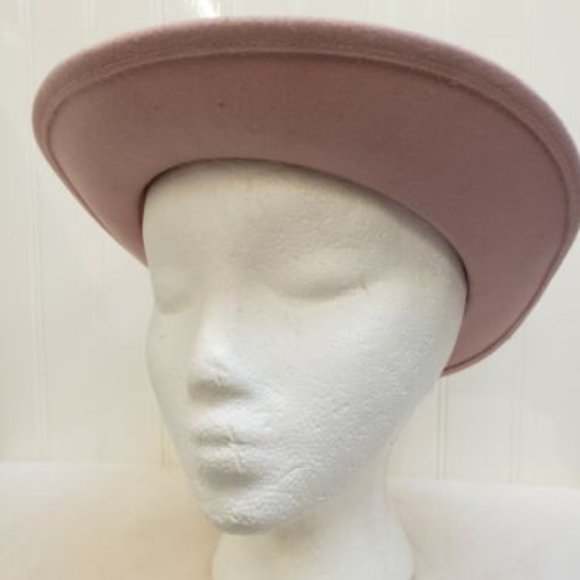 Classic Vintage Soft Blush Pink Doeskin 100% wool Hat Geo W Bullman Co Inc USA - Picture 4 of 6